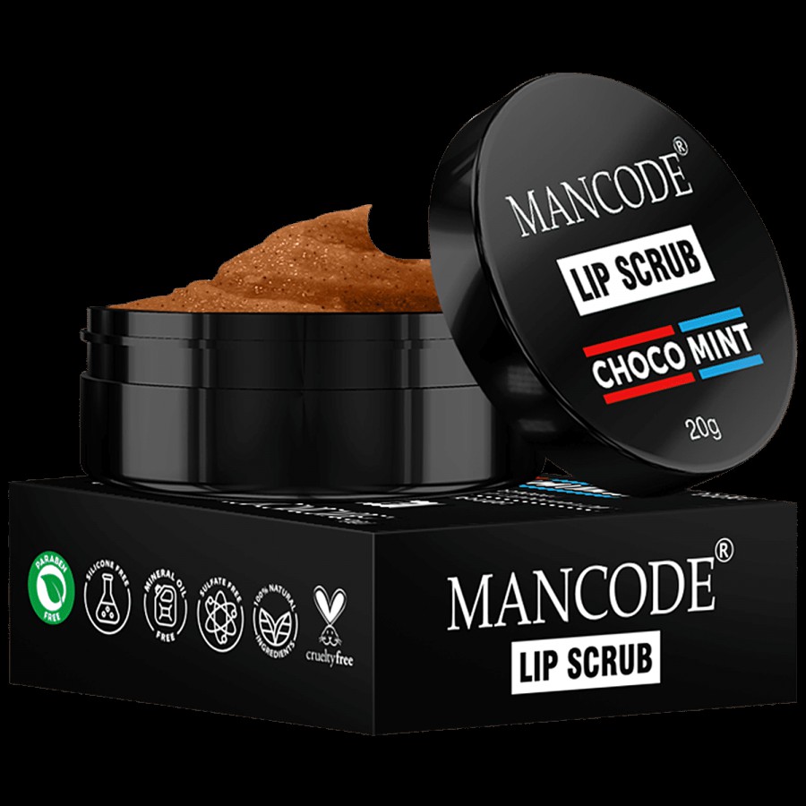 Mancode Choco Mint Lip Scrub - With Cane Sugar