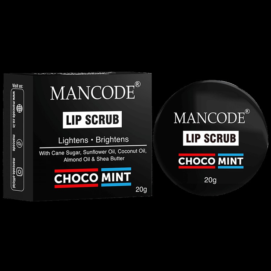 Mancode Choco Mint Lip Scrub - With Cane Sugar