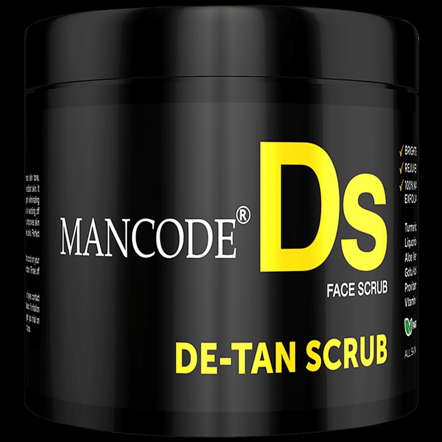 Mancode De-Tan Face Scrub - With Turmeric