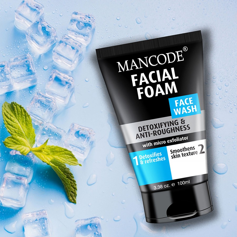 Mancode Face Wash Detoxifying & Anti Roughness With Micro Exfoliator