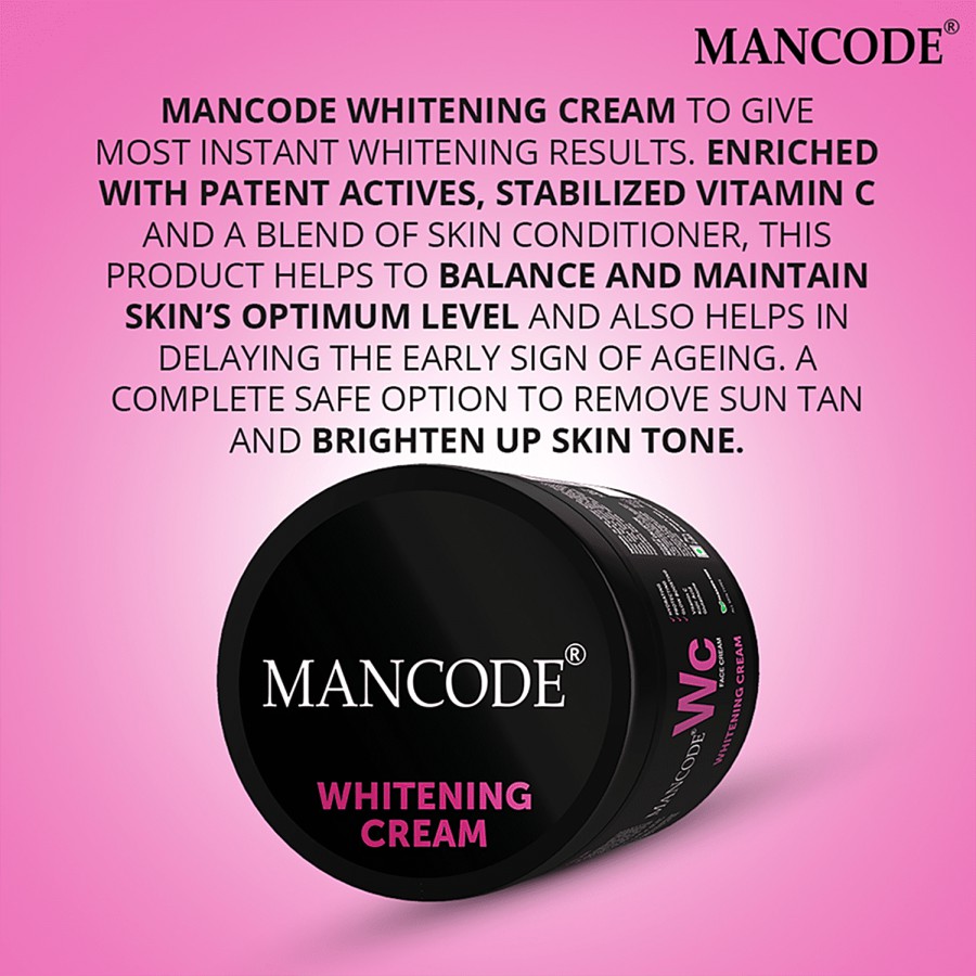 Mancode Whitening Cream - Aloevera & Vitamin C Extract