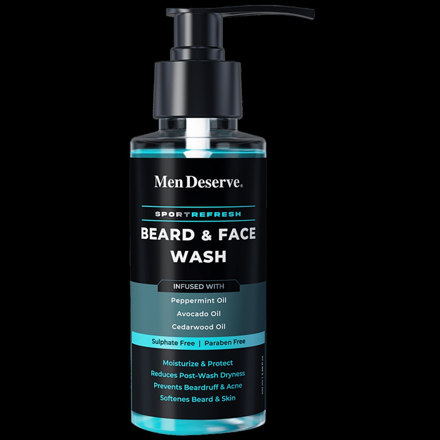 Men Deserve Sport Refresh - Beard & Face Wash