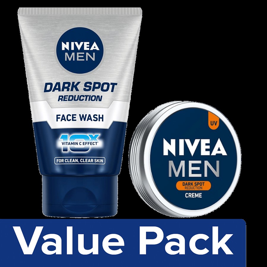 NIVEA Men Dark Spot Reduction Combo: Face Wash + Creme - Clean