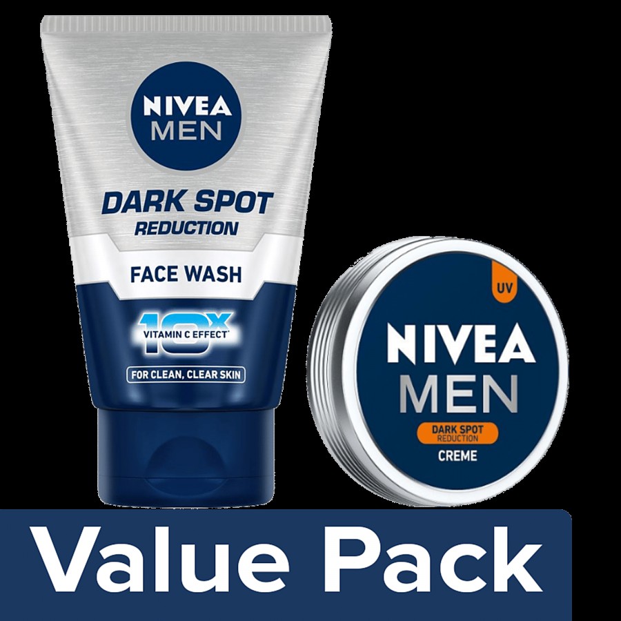 NIVEA Men Dark Spot Reduction Combo: Face Wash + Creme - Clean