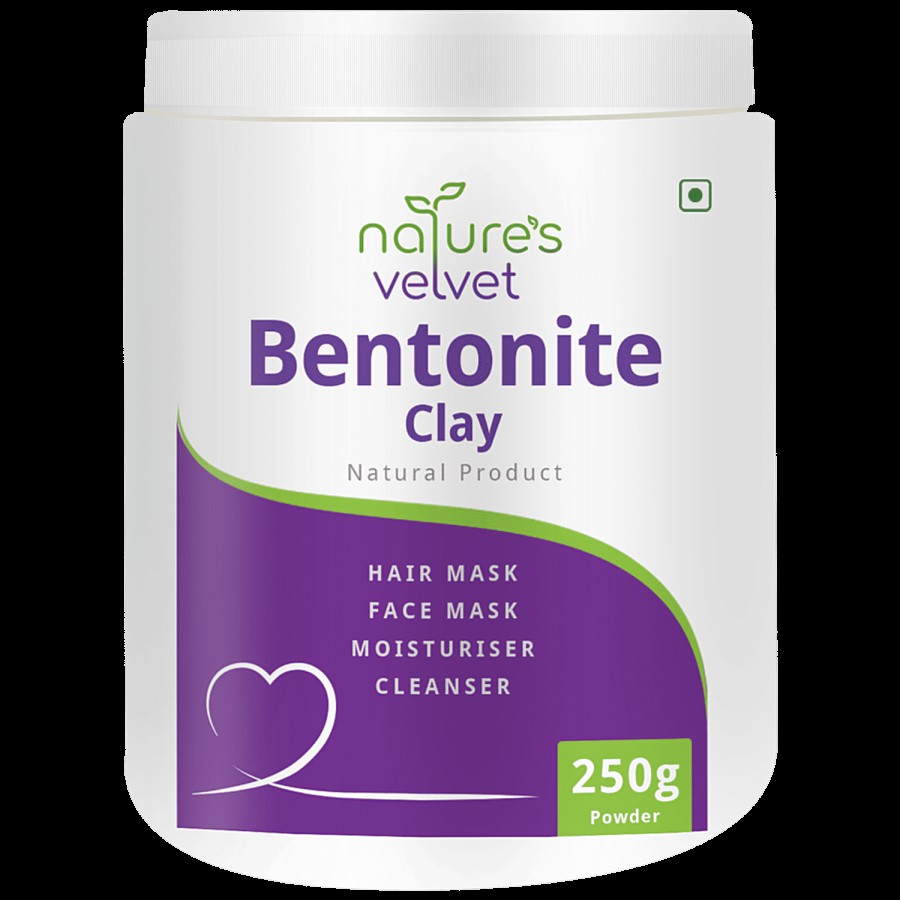 Natures Velvet Bentonite Clay Powder - Removes Toxins From Skin