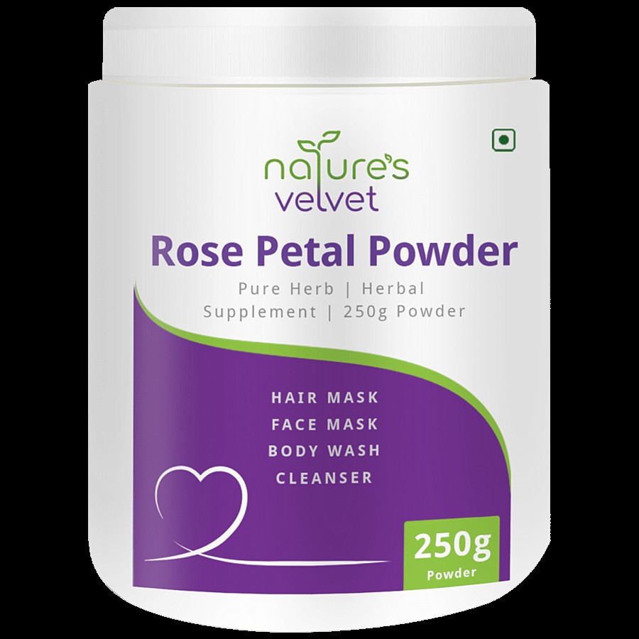 Natures Velvet Rose Petal Powder - Beauty Mask For Hair