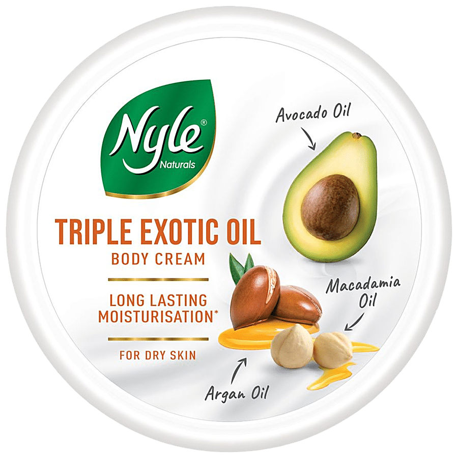 Nyle Naturals Triple Exotic Oil Body Cream - Long-Lasting Moisturization