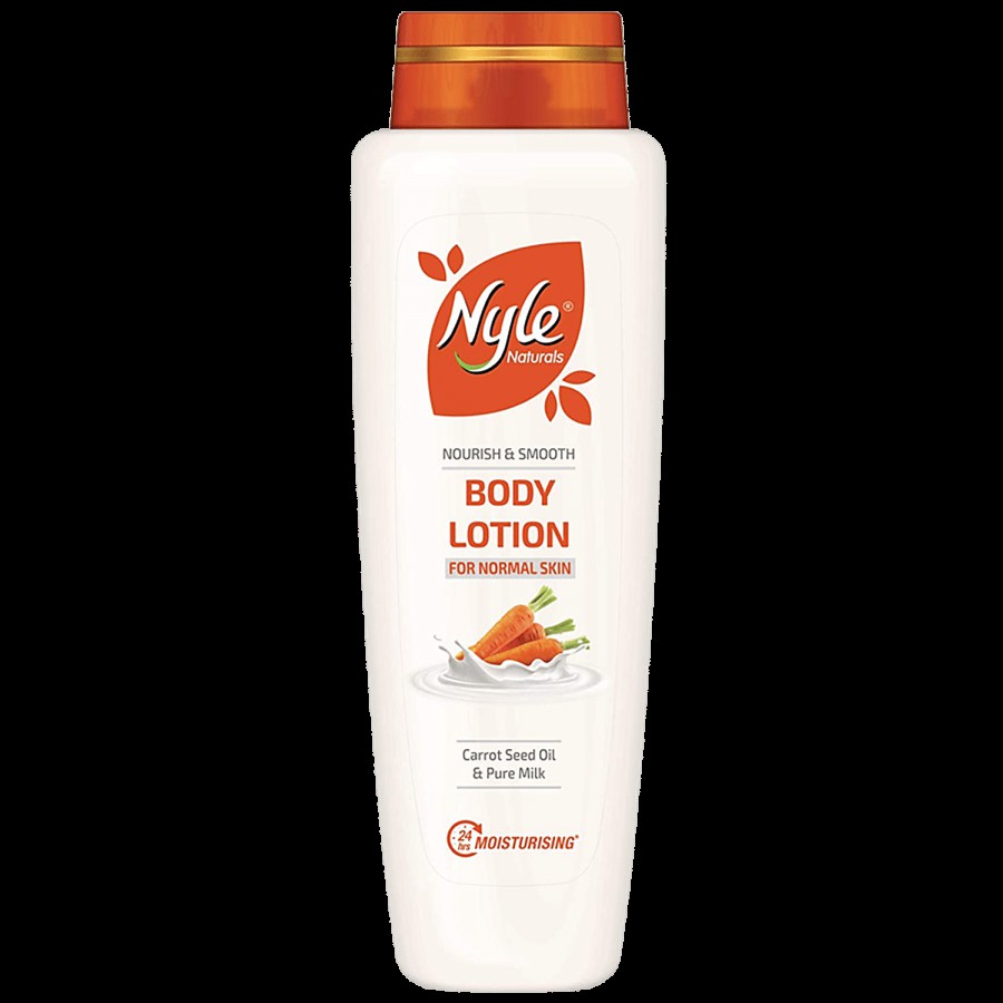 Nyle Naturals Nourish & Smooth Body Lotion - With Carrot Seed Oil & Pure Milk