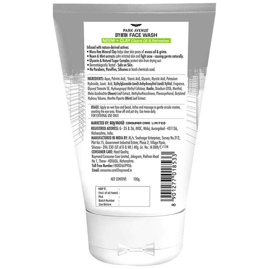 Park Avenue City Detox Face Wash - Neem & Clay