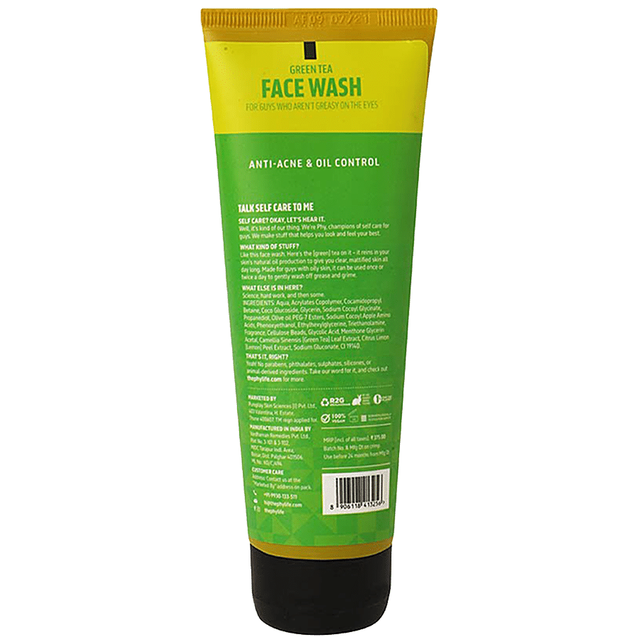 Phy Green Tea Face Wash - Sulphate Free