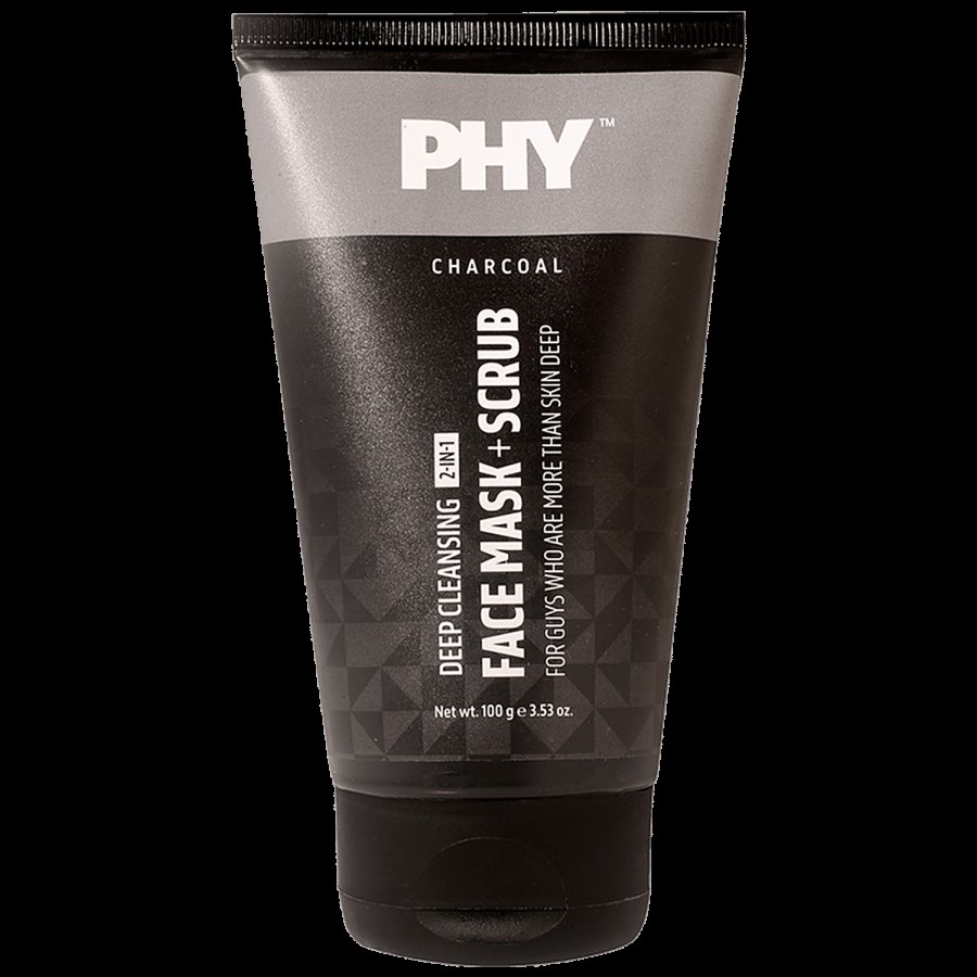 Phy Charcoal 2 In 1 Face Mask & Scrub - Deep Cleansing