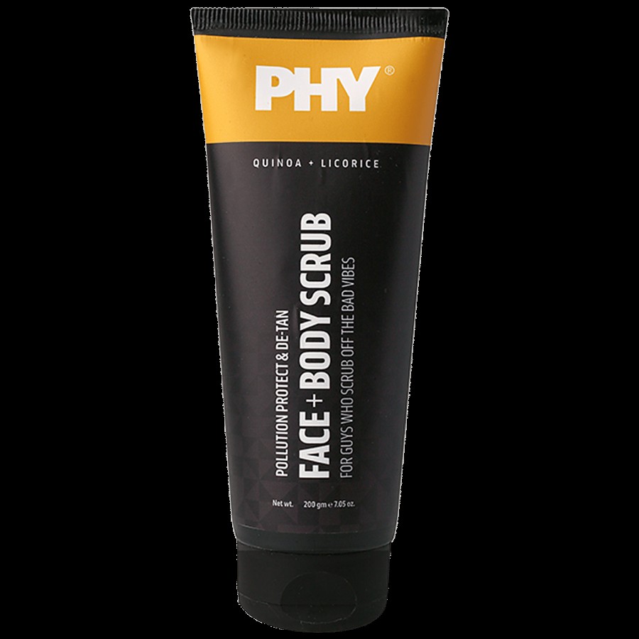 Phy Pollution Protect & De-Tan Face + Body Scrub - Quinoa & Licorice