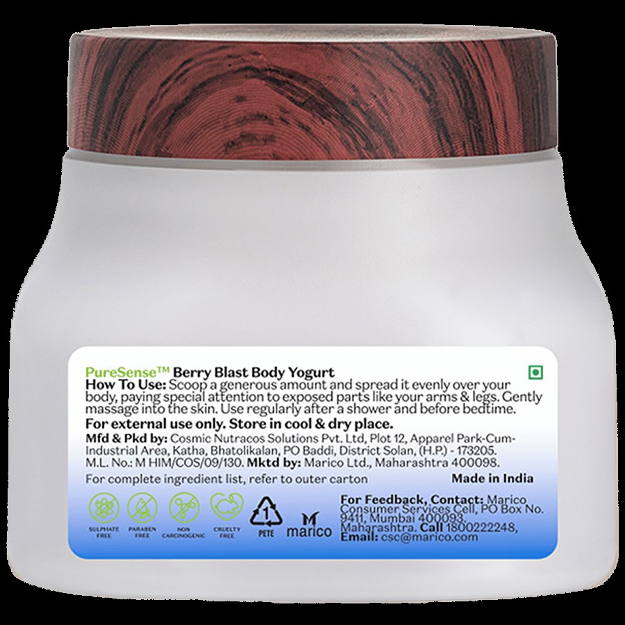 Pure Sense Berry Blast Body Yogurt - Blueberry & Niacinamide