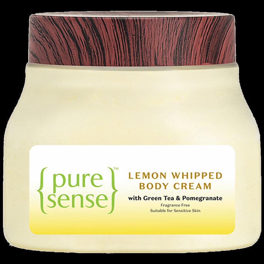 Pure Sense Lemon Whipped Body Cream - Green Tea & Pomegranate