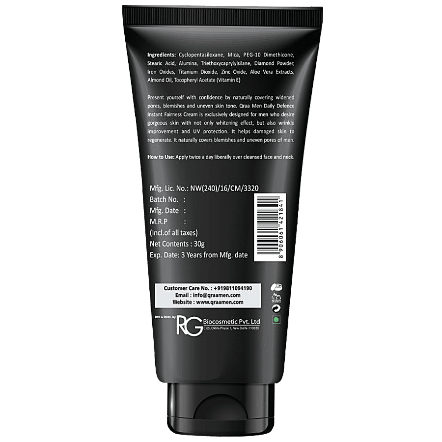 Qraa Men Daily Defence Instant Fairness Cream