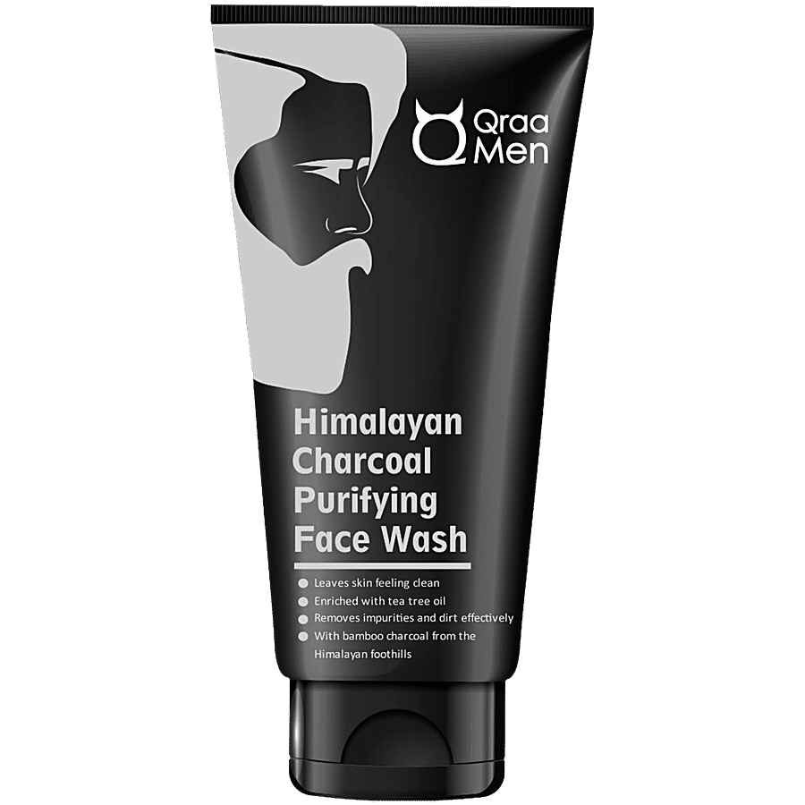 Qraa Men Himalayan Charcoal Purifying Face Wash