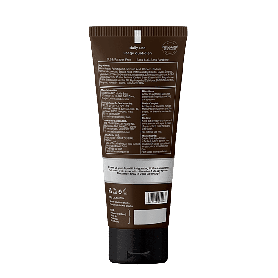 The Man Company Anti Dullness Face Wash For Smooth & Glowing Face - Coffee Bean & Patchouli