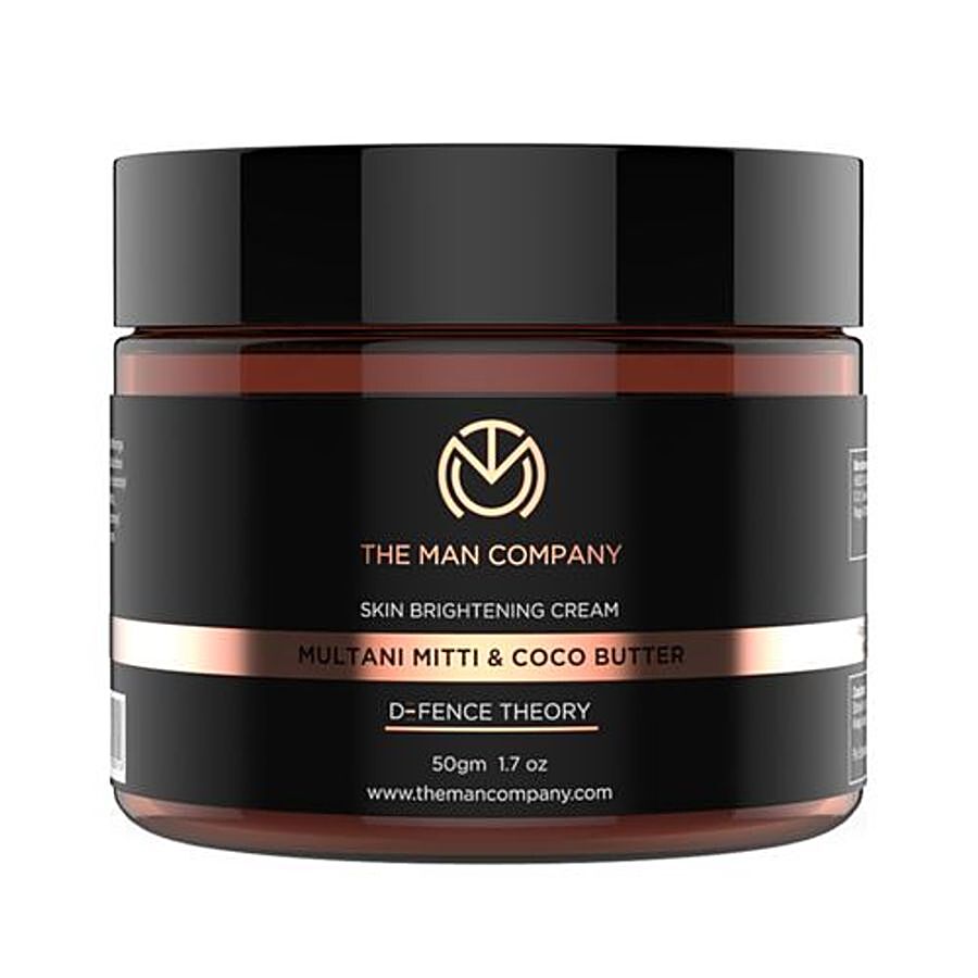 The Man Company Defence Theory Skin Brightening Cream Multani Mitti & Coco Butter