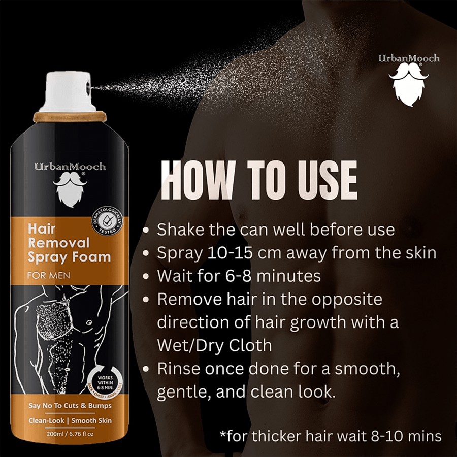 UrbanMooch Hair Removal Spray Foam - For Men