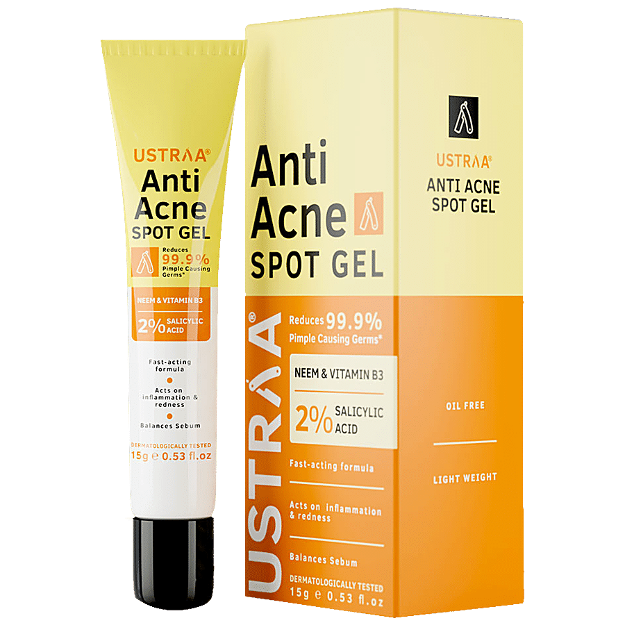 Ustraa Anti-Acne Spot Gel - With Neem & Vitamin B3