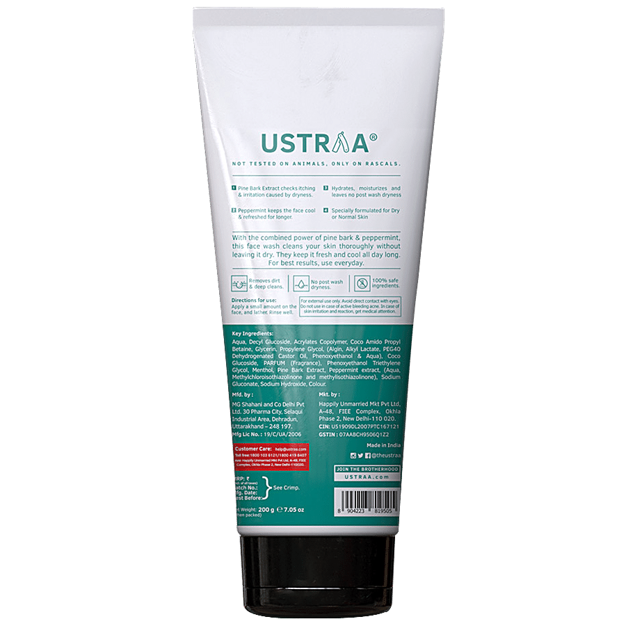 Ustraa Face Wash - Dry Skin With Mint Cool