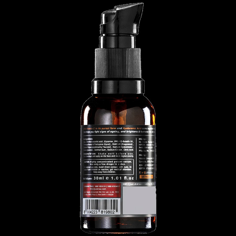 Ustraa 20% Vitamin C Face Serum - With Hyaluronic Acid