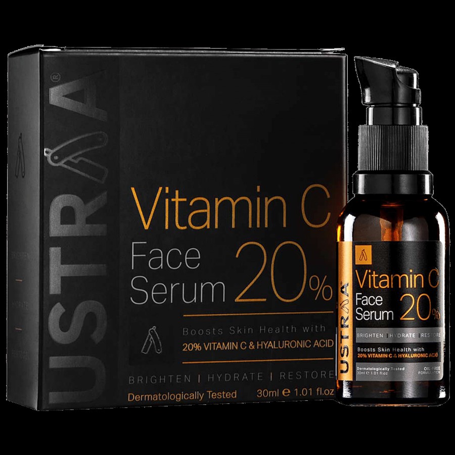 Ustraa 20% Vitamin C Face Serum - With Hyaluronic Acid