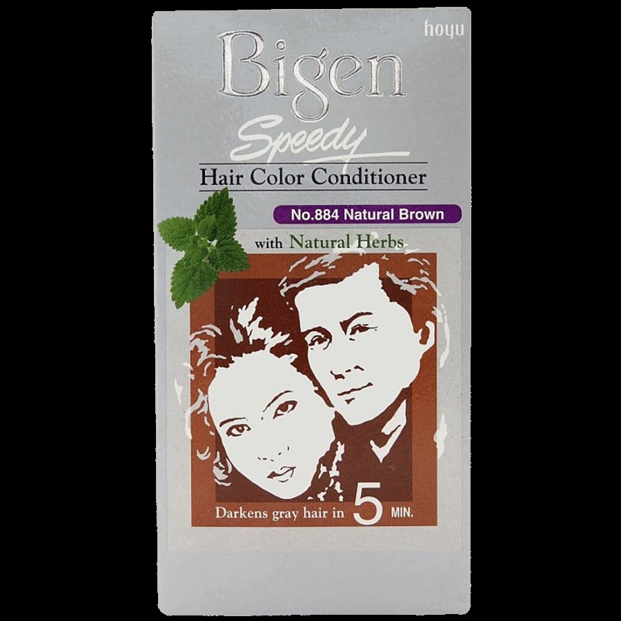 Bigen Speedy Hair Colour Conditioner With Natural Herbs - Natural Brown 884