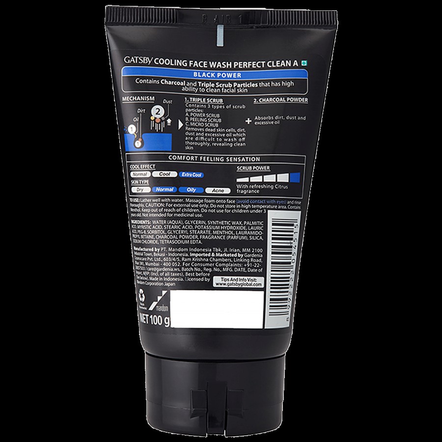 Gatsby Cooling Face Wash - Black Power