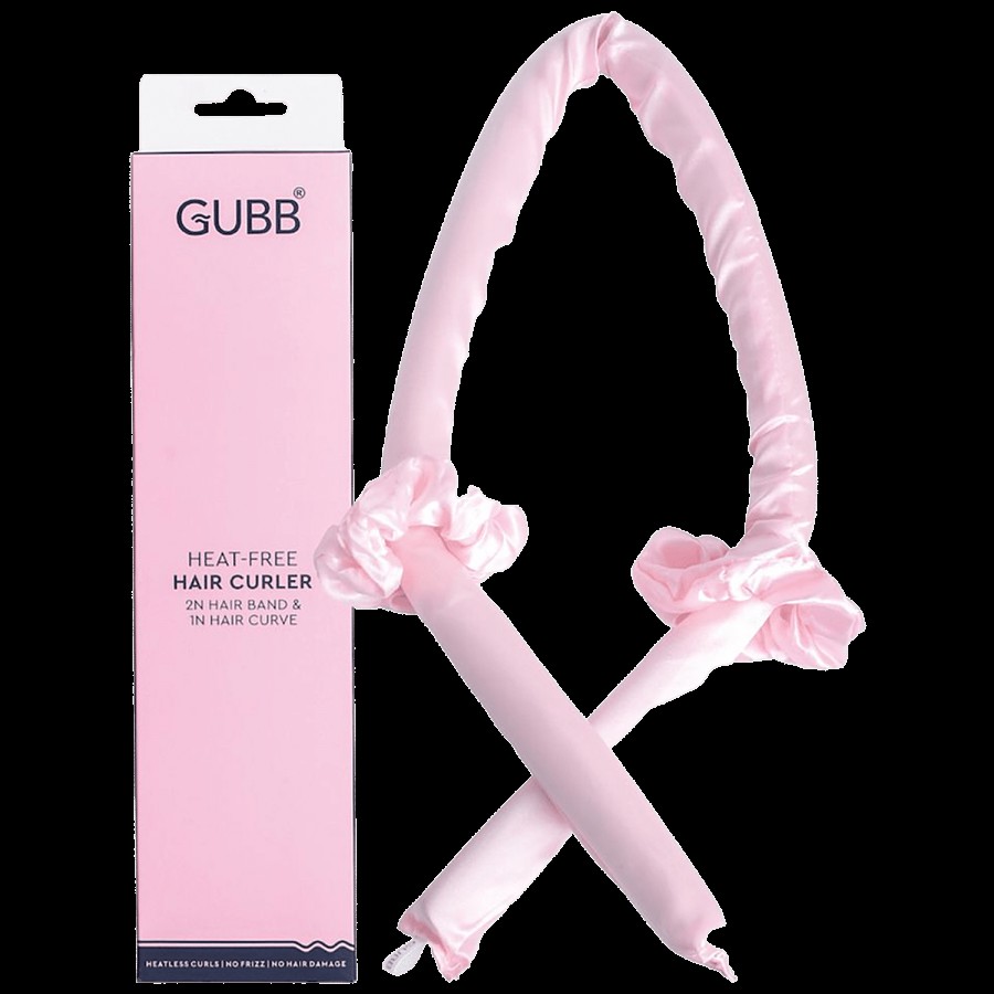 Gubb Heat Free Hair Curler - With Satin Scrunchy & Roller