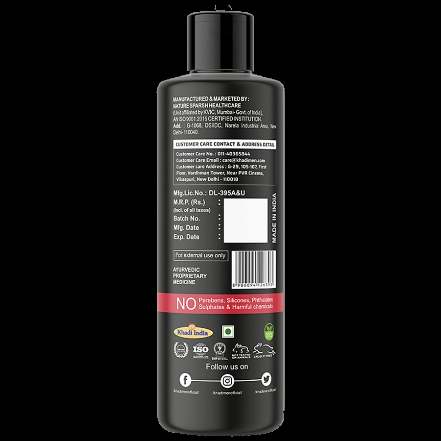 Khadi Men Anti-Dandruff Hair Cleanser - Enriched With Hibiscus