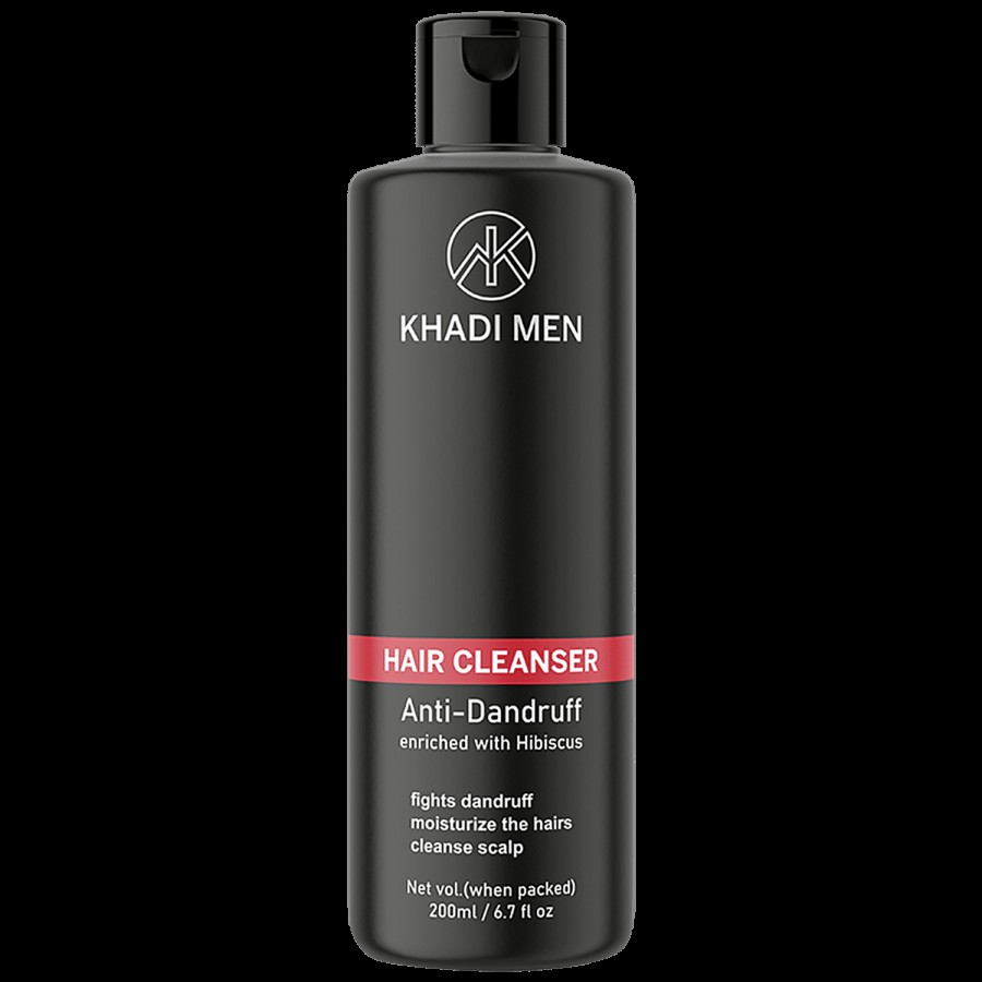 Khadi Men Anti-Dandruff Hair Cleanser - Enriched With Hibiscus