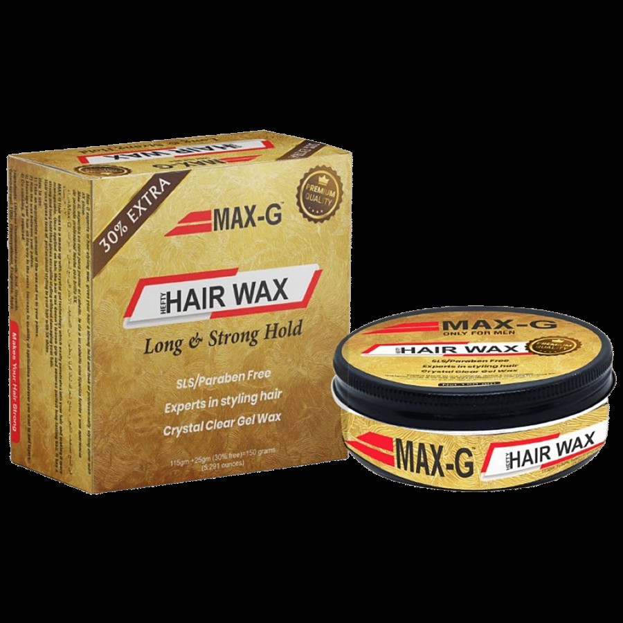 MAX-G Hefty Hair Wax - Long & Strong Hold