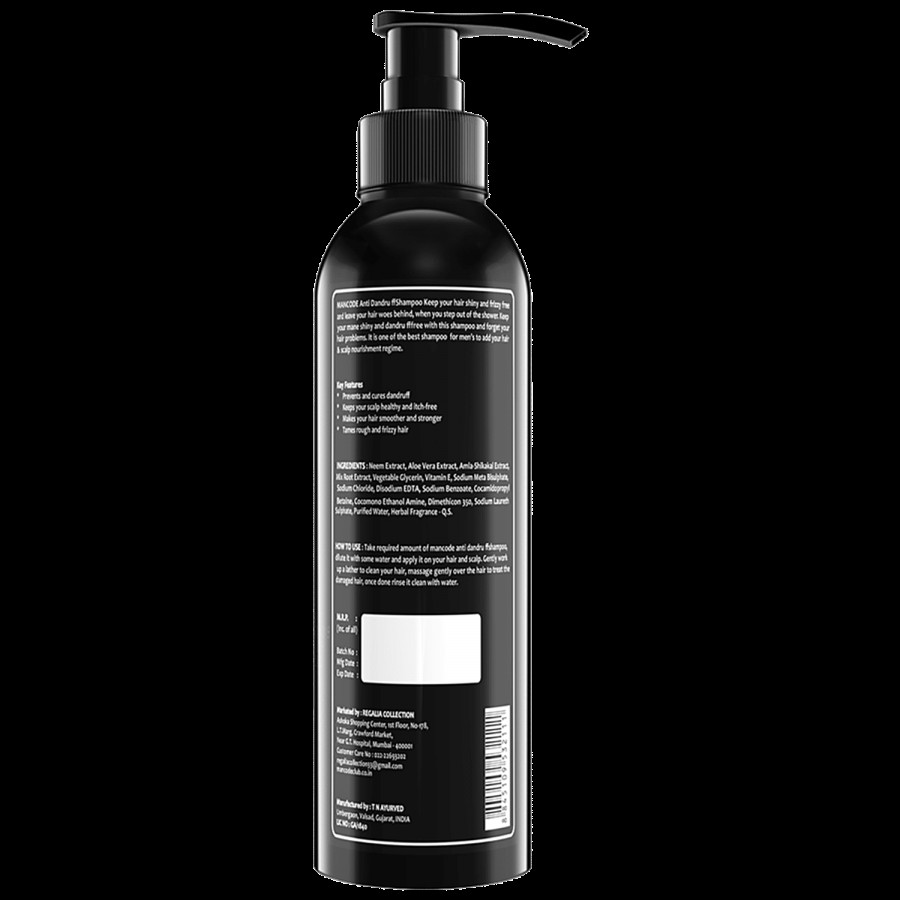 Mancode Anti Dandruff Shampoo For Men - Detox Formula