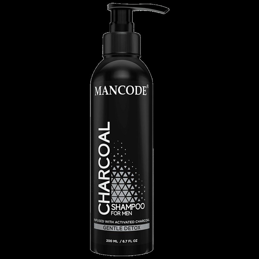 Mancode Charcoal Shampoo For Men - Removes Dirt