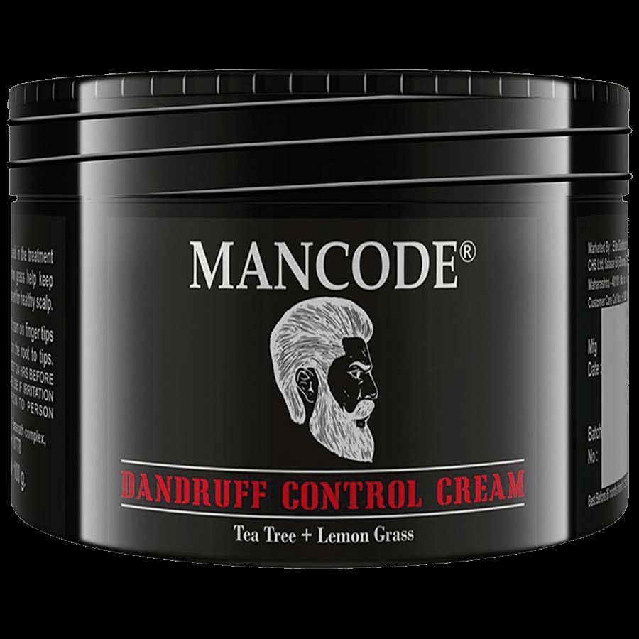 Mancode Dandruff Control Cream - Tea Tree & Lemon Grass