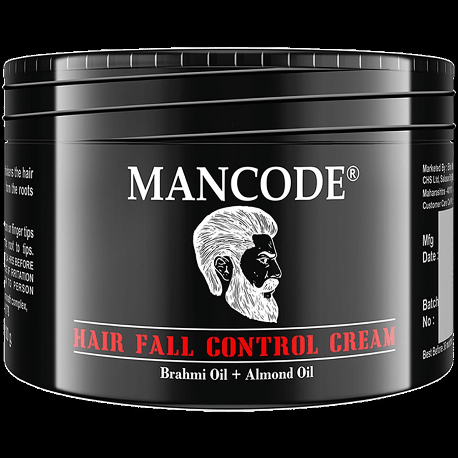 Mancode Hair Fall Control Cream - Brahmi & Almond Oil