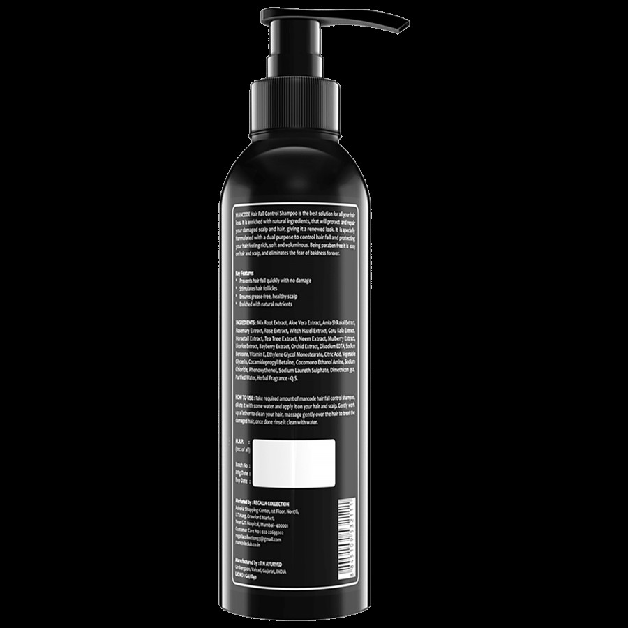 Mancode Hair Fall Control Shampoo For Men - Promotes Hair Growth