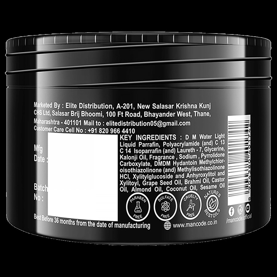 Mancode Hair Growth Cream - Kalonji & Grapeseed Oil