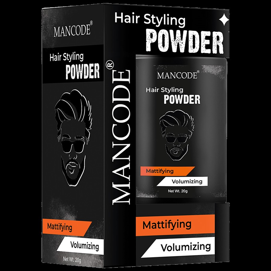 Mancode Hair Styling Powder - Mattifying & Volumizing