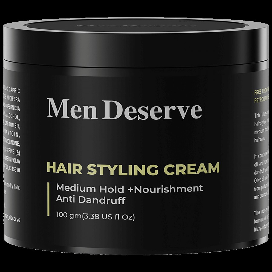 Men Deserve Hair Styling Cream - Medium Hold + Nourishment