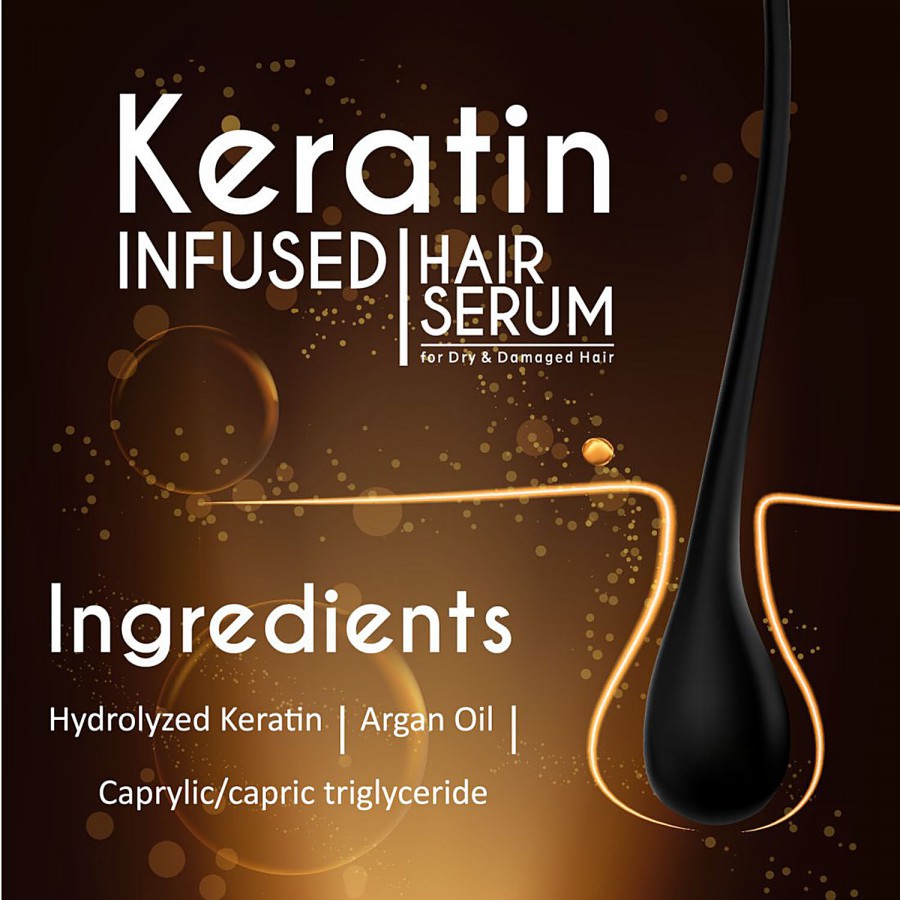 Qraa Men Keratin Infused Hair Serum For Dry & Damaged Hair