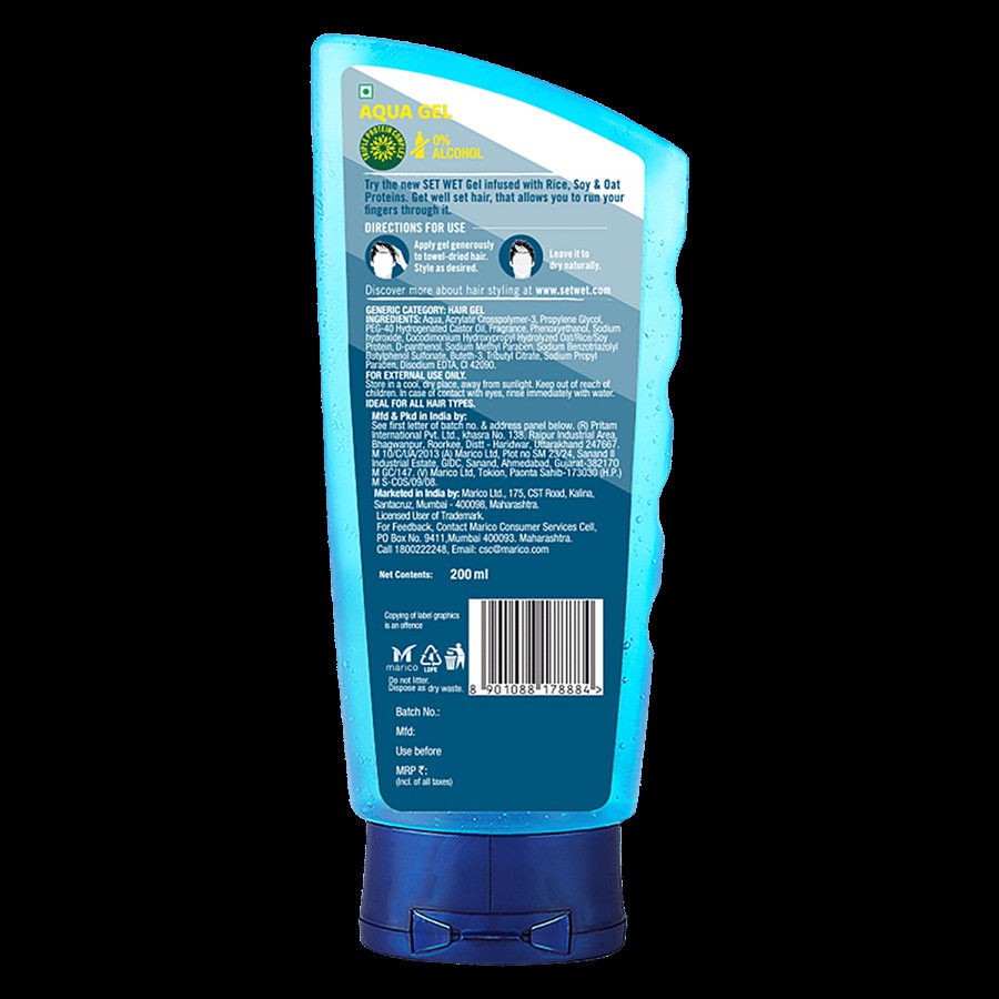 Set Wet Styling Aqua Hair Gel - Triple Protein Complex