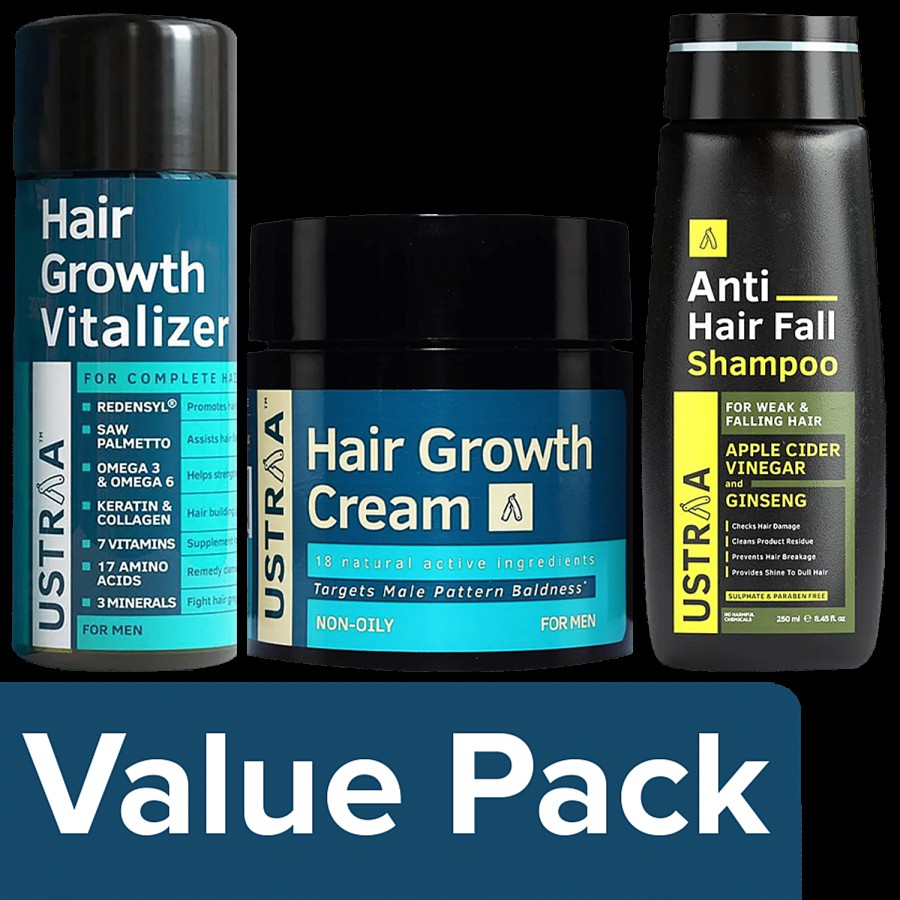 Ustraa Hair Growth Kit For Men - Vitaliser