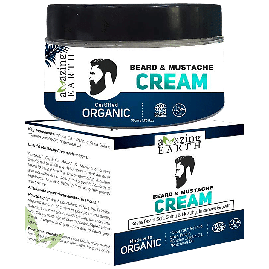 Amazing Earth Beard & Moustache Cream - Certified Organic