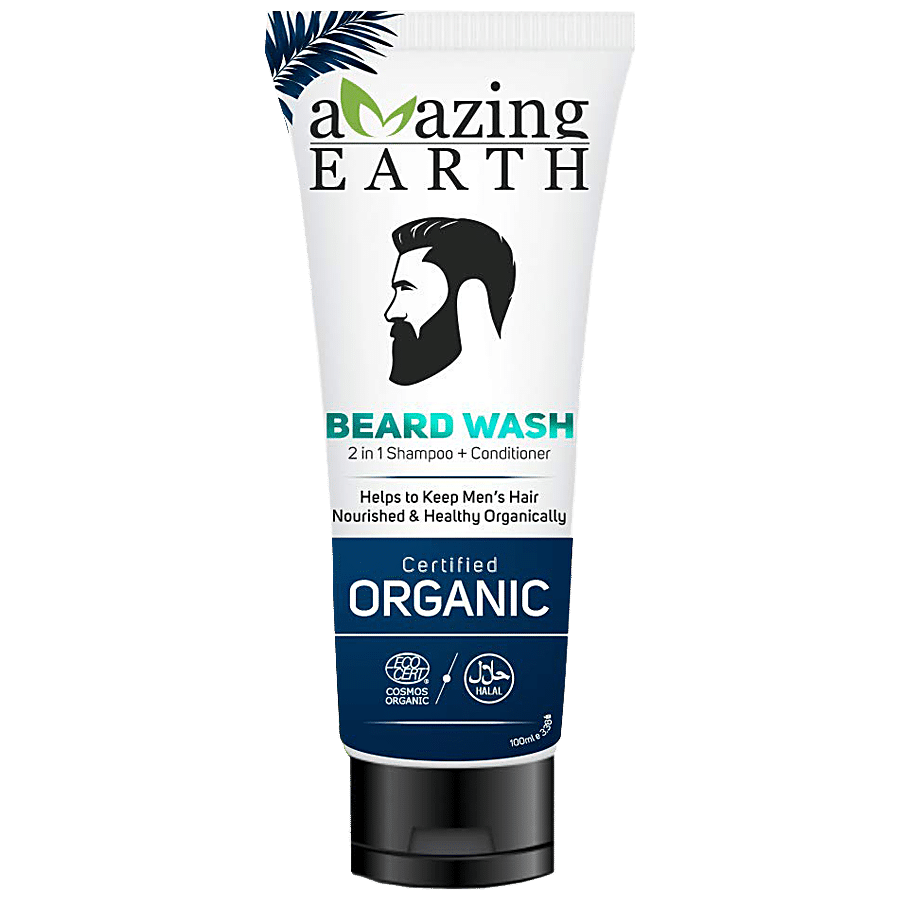 Amazing Earth Beard Wash - 2 In 1 Shampoo + Conditioner