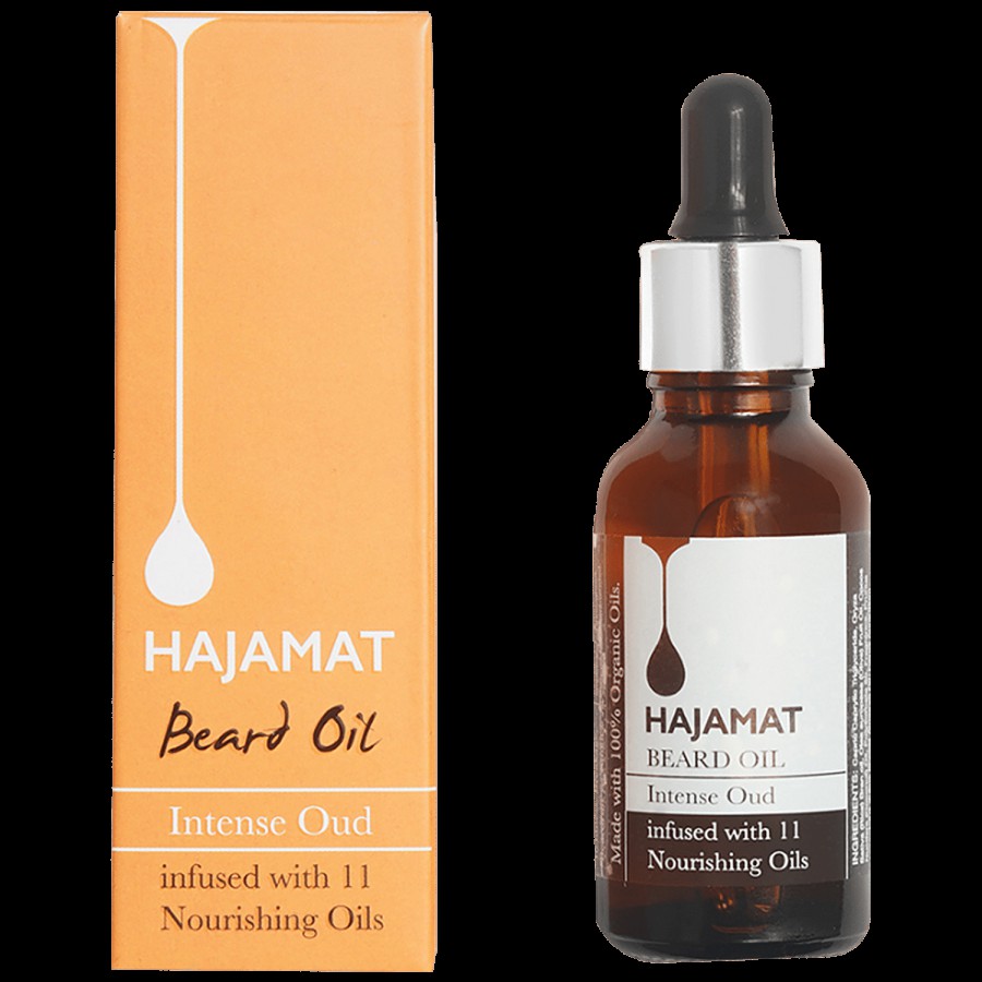 Hajamat Beard Oil Intense OUD - Infused With 11 Nourishing Oils