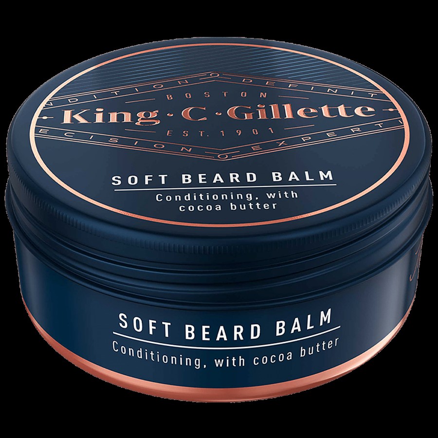 King C. Gillette Men's Soft Beard Balm - With Cocoa Butter