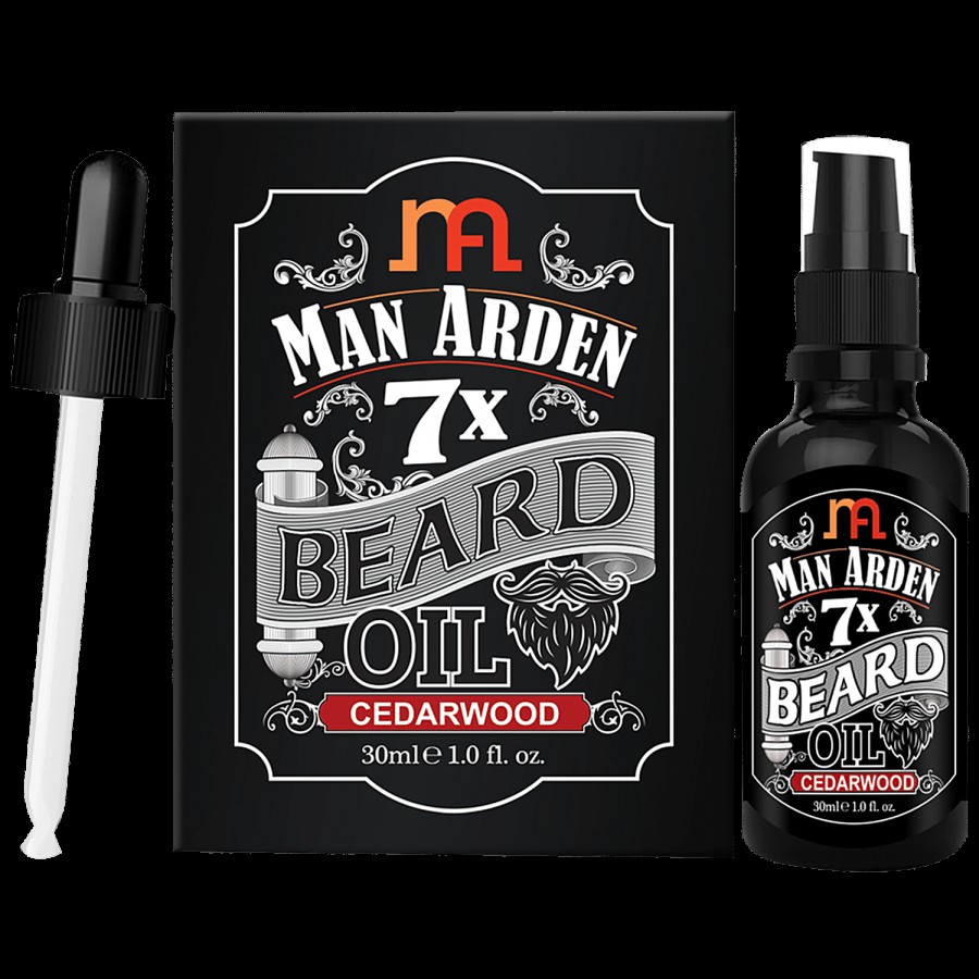 Man Arden 7X Beard Oil For Beard Growth - Cedarwood