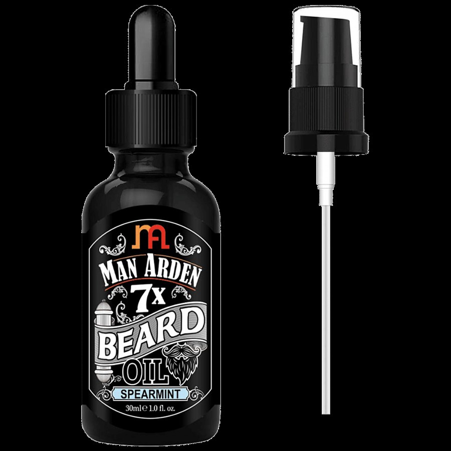 Man Arden 7X Beard Spearmint - 7 Premium Oils Supports Beard Growth & Nourishment